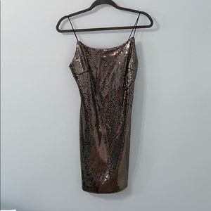 Silver flashy dress